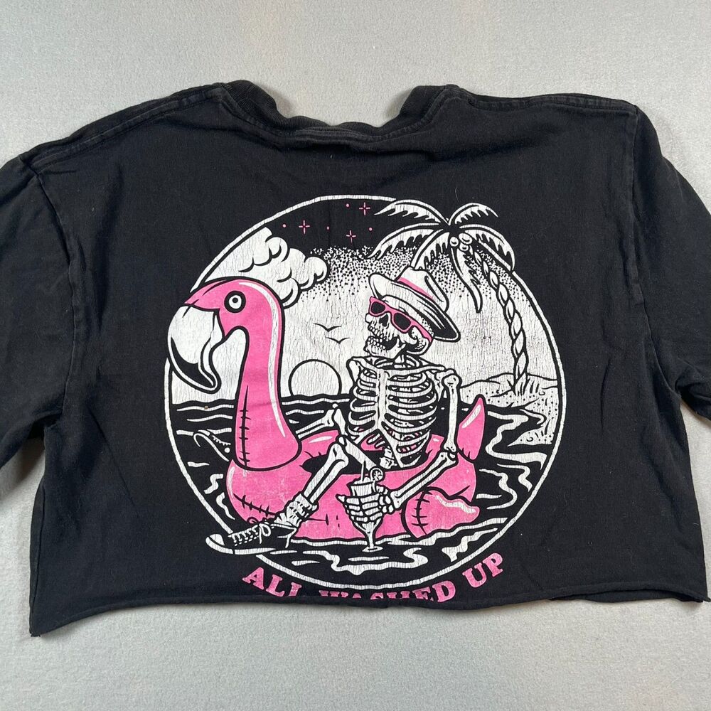 Medium Womens Retrofit Brand Mfg crop Skeleton Crop top Urban Outfitters